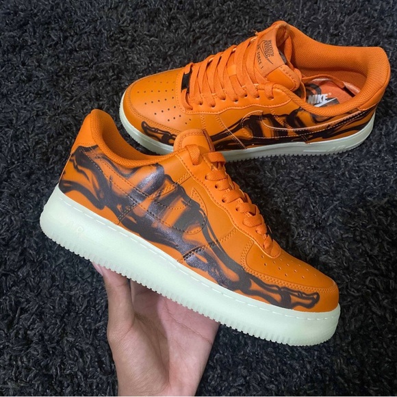 orange skeleton air force 1